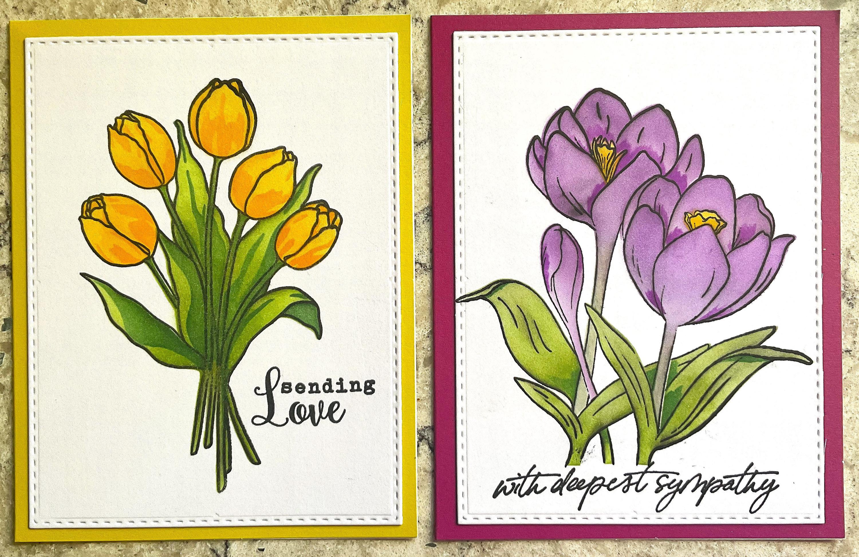 Spring Flowers Note Card Set - Etsy