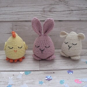 Handmade Crochet Easter Egg Chick, Lamb, Bunny/Rabbit Toy. Easter Decoration / Gift