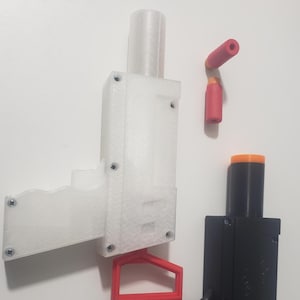 3D Printed LEGO®-Inspired Dart Blaster | Spring-Powered Foam Dart Toy Blaster | Custom Colors & 20 lb Spring