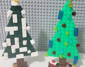 3D Printed Lego® Brick Compatible Christmas Tree | Holiday Décor | Unique Christmas Tree Decoration | Ornament