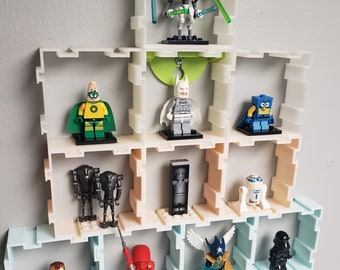 LEGO Minifiguren Regale | Modulare Regale | Minifiguren Display | Einfach zusammenschieben und hinzufügen | Kind & Erwachsene