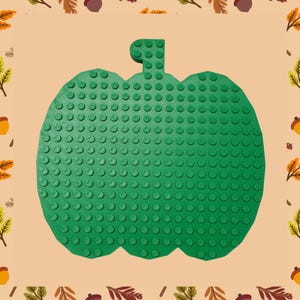 3D Printed Pumpkin | Custom Color LEGO®-Brick Compatible | Fall/Halloween Mini Decor | Miniature Display Accessory
