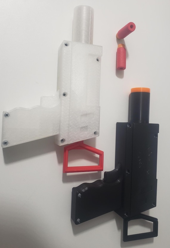 3D Printed LEGO®-Inspired Dart Blaster Spring-Powered Foam Dart Toy  Blaster Custom Colors 20 lb Spring