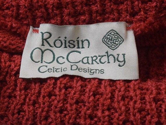 Vintage Roisin McCarthy Celtic Designs red pullov… - image 2