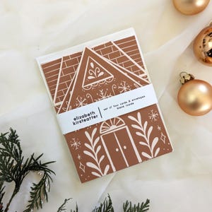 Gingerbread House Christmas Cards: Set of Four A2 Greeting Cards