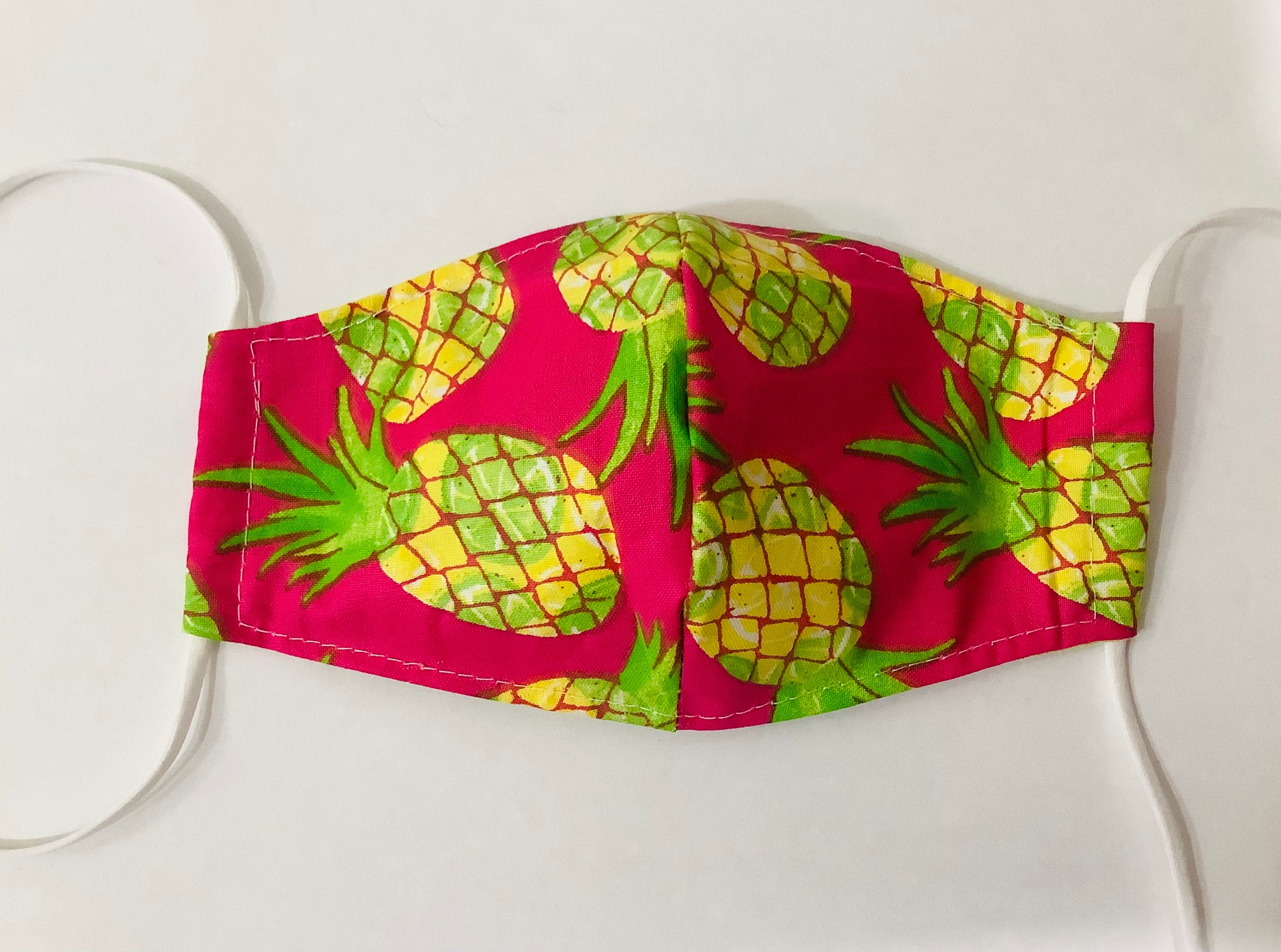 Pineapple Face Mask Summer Face Mask // Handmade | Etsy