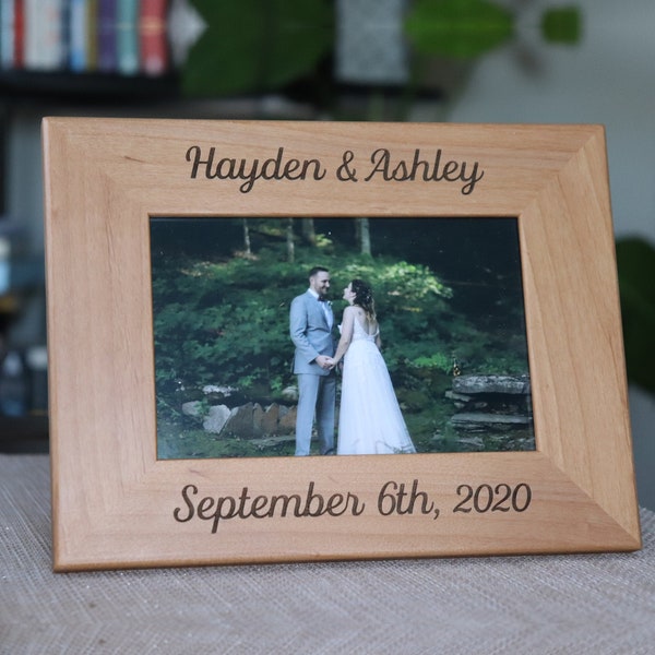 Engraved Wood Picture Frames Etsy