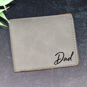 Cartera para papá, Cartera para hombre, Cartera personalizada, Cartera con monograma personalizado, Cartera grabada, Regalo para él, Regalo para padrinos de boda, Regalo grabado para papá