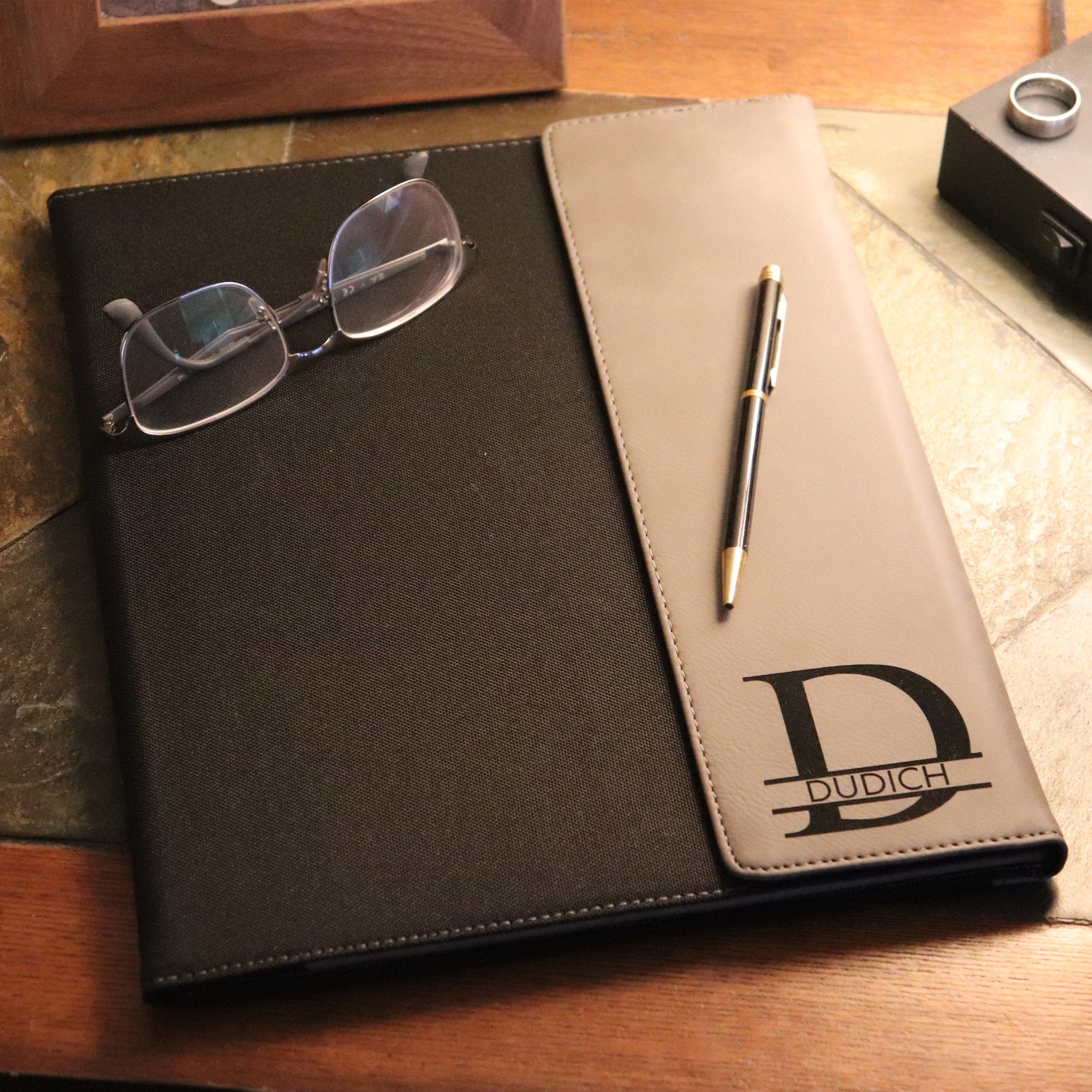 Leather Portfolio Personalized Portfolio Leather Folder Etsy