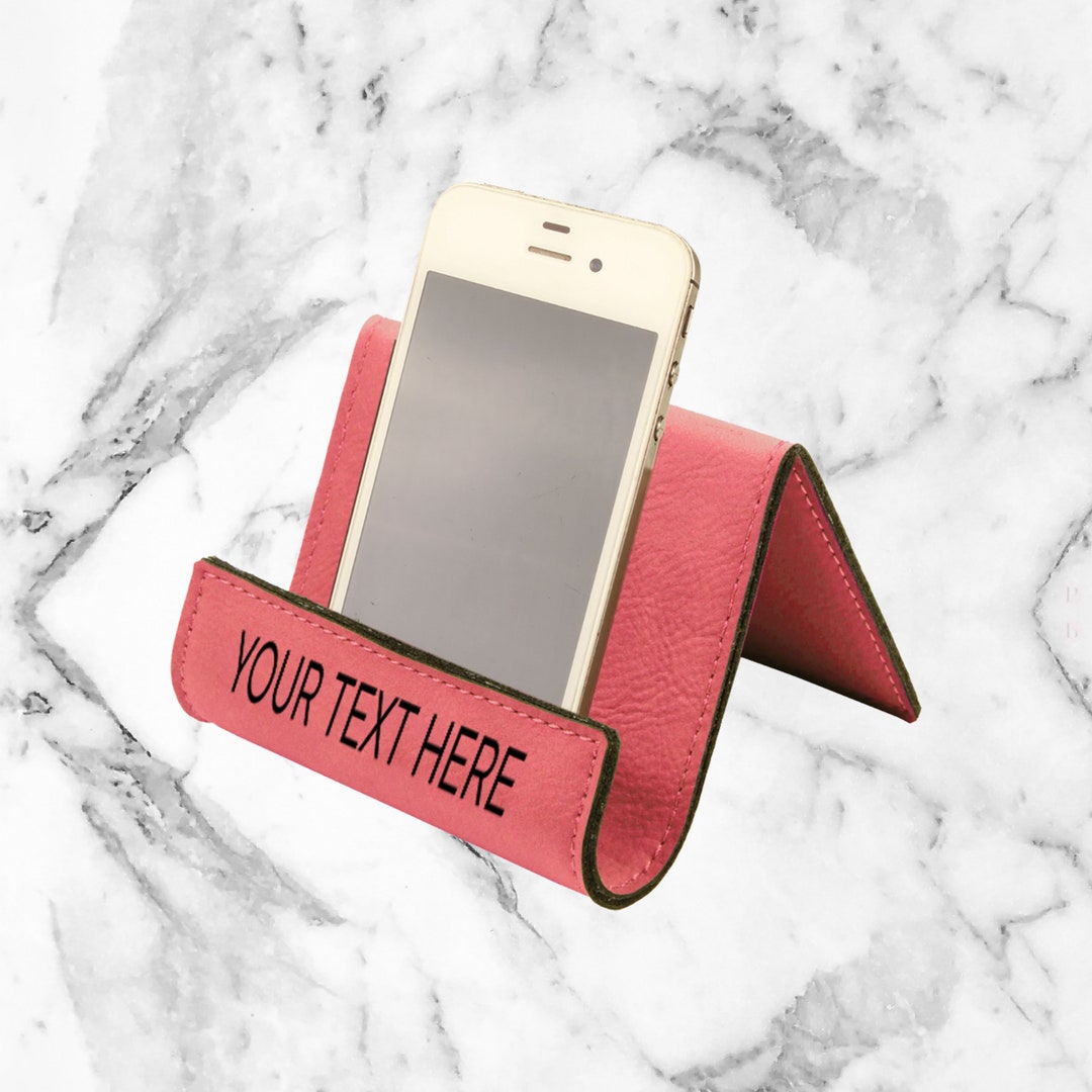 Leather Phone Holder, Phone Stand for Desk, Custom Phone Holder