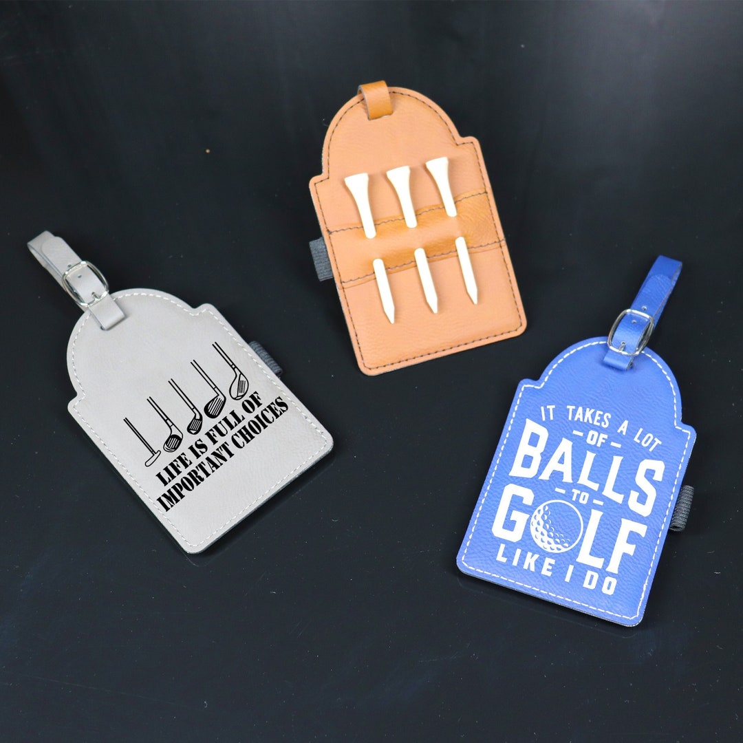 Engraved Golf Bag Tag, Golf Bag Tag, Golf Gifts for Men, Golf Ball Tee Holder, Personalized Golf
