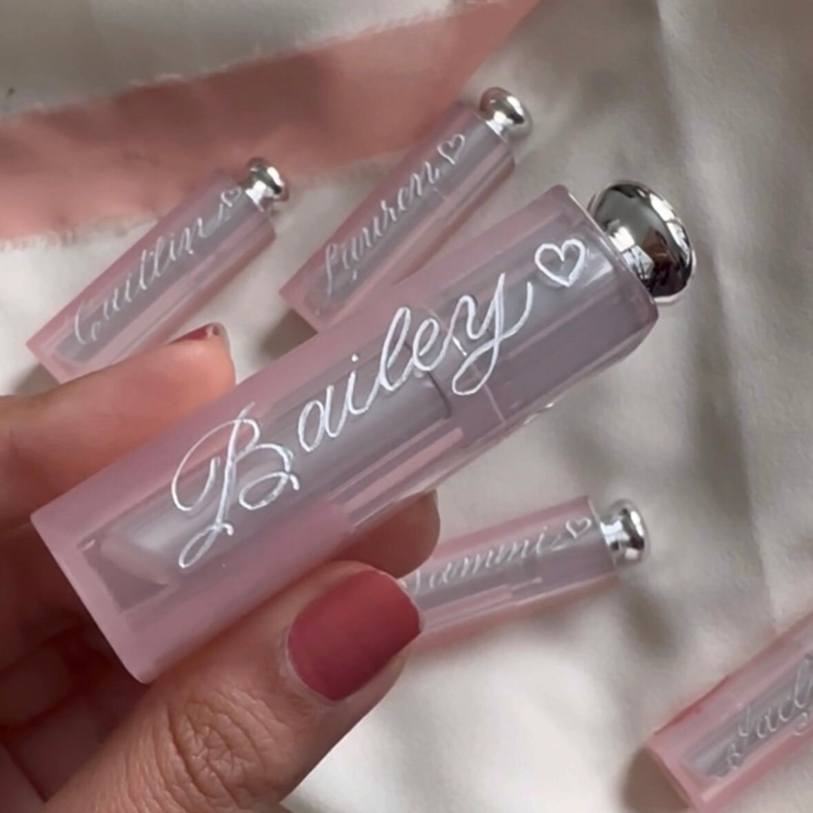 Engraved Lip Gloss Lipstick Engraving Bridesmaid Proposal 