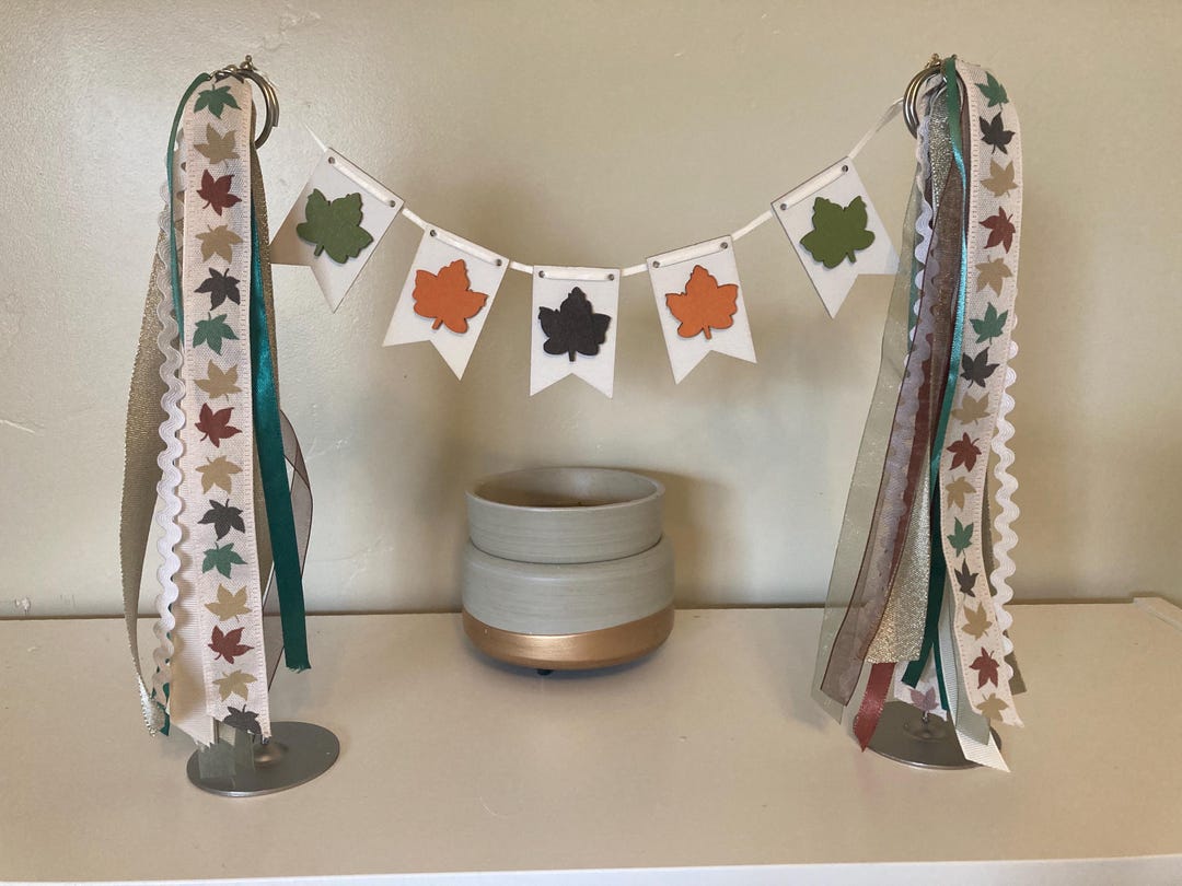 Fall Ribbon Banner Autumn Fall Ribbon Bundle Leaf Banner With Wood Stands - Etsy