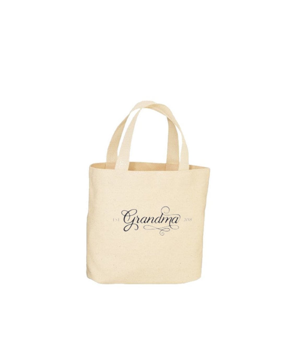 Grandma 2018 Canvas Tote Bag: Travel Craft Project Bag