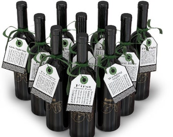 Prezent na kamienie milowe ślubu Etykiety na butelki wina ~ Prezenty ślubne ~ Prezenty na pierwsze chwile ślubu ~ Prezent dla panny młodej i zaręczyn