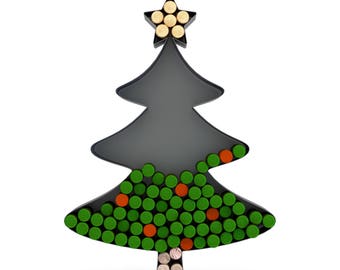 Choinka w kształcie metalowego uchwytu korka-uchwyty dekoracyjne Cork Wine-prezenty dla miłośników wina-Christmas DIY dekoracja-przez HouseVines