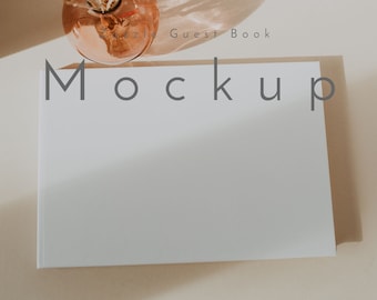 Boho Zazzle Guestbook Mockup, Wedding Guestbook Mockup, Guestbook Mockup, Wedding Stationery Mockup, Stationery Mockup, Book Mockup, B1