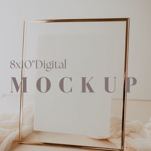 8x10 bröllopsskylt mockup, modern minimalistisk ram (digital nedladdning)