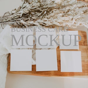 Boho vierkant visitekaartje mockup, vierkant visitekaartje mockup, visitekaartje mockup, naast elkaar visitekaartje mockup, sieraden kaart mockup