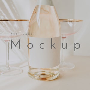 Champagne Label Mockup, Champagne Label Mockup, Bachelorette Champagne Mockup, Label Mockup, Champagne Mockup, Bottle Mockup, Mockup