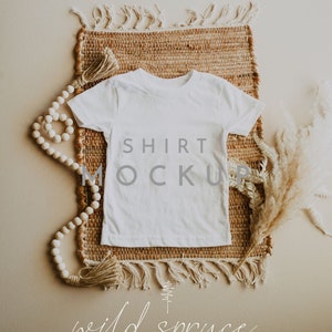 Toddler T-Shirt Mockup, Minimalist Design (JPG)
