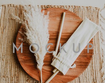 Straw Mockup Etsy