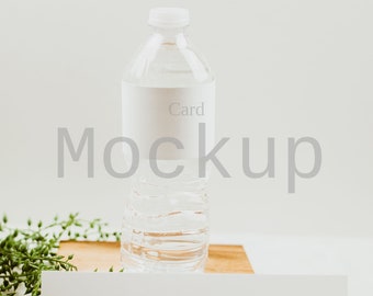 Minimalist Water Bottle Label Mockup, Minimalist Water Bottle Mockup, Minimalist Sticker Label Mockup, Wedding Stationery Mockup, Mockup