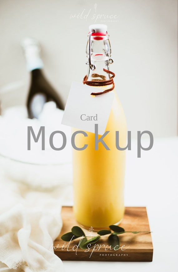 Orange Juice Tag Mockup 2x2 Tag Mockup Gift Tag Mockup | Etsy