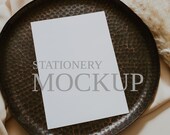 Silk Wedding Invitation Mockup - 5x7 Card Stationery (JPG & PSD)