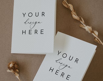 Hochzeitsprogramm-Mockup - 14x19,5 cm (JPG & PSD)