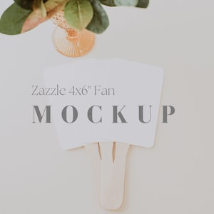 Zazzle 4x6&quot; Program Fan Mockup, Zazzle Program Fan Mockup, Program Fan Mockup, Paper Fan Mockup, Fan Mockup, Zazzle Mockup, Wedding Mockup