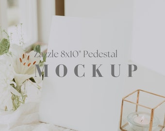 8x10&quot; Zazzle Pedestal Mockup, Zazzle Pedestal Mockup, 8x10&quot; Pedestal Mockup, Pedestal Mockup, Sign Mockup, Zazzle Sign Mockup, Mockup