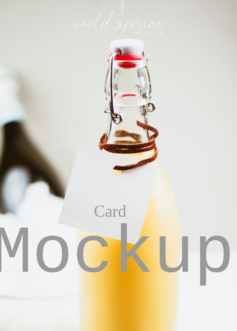 Orange Juice Tag Mockup 2x2 Tag Mockup Gift Tag Mockup Etsy
