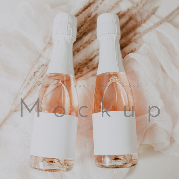 Mini Champagne Label Mockup, Bachelorette Champagne Mockup, Champagne Mockup, Label Mockup, Wedding Label Mockup, Wedding Mockup, Mockup