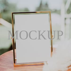 5x7" Gold Frame Mockup, Gold Frame Mockup, Frame Mockup, Sign Mockup, Table Number Mockup, Wedding Sign Mockup, Wedding Mockup, Mockup