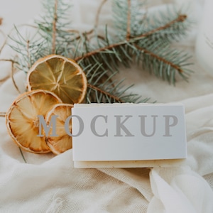 Etichetta Mockup, Mockup etichetta di sapone, Mockup di sapone, Mockup regalo, Mockup regalo di Natale, Mockup etichetta aziendale, Carta Mockup, Mockup di cancelleria
