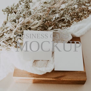 Boho Quadratische Visitenkarte Mockup, Quadratische Visitenkarte Mockup, Visitenkarte Mockup, Side by Side Visitenkarte Mockup, Schmuck Karten Mockup