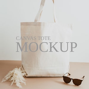Large Canvas Tote Mockup, Minimalist Design (JPG)