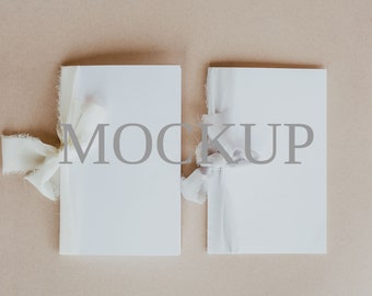 Hochzeitsgelübde Buch Mockup, minimalistisches Design (JPG & PSD)