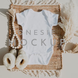White Onesie Mockup, Onesie Mockup, Baby Onesie Mockup, Baby Onesie Mockup, Bodysuit Mockup, Baby Bodysuit Mockup, Baby Onesie Mockups