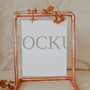 Boho 8x10 Wedding Sign Mockup, 8x10 Bar Sign Mockup, Table Sign Mockup, Sign Mockup, Boho Sign Mockup, Rose Gold Frame Mockup, Mockup, G2