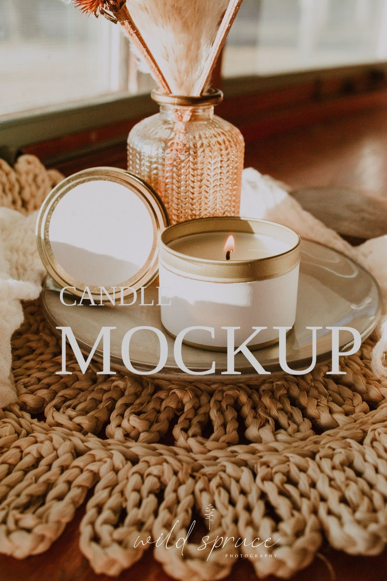 Download Candle Mockup Candle Label Mockup Tin Candle Mockup 6 Oz Etsy