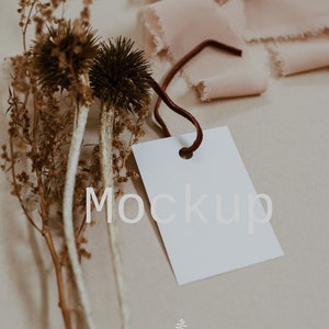 Calluna - Geschenkanhänger Mockup, Namensschild Mockup, Hochzeit Geschenk Mockup, Briefpapier Mockup, Hochzeit Briefpapier Mockup, Mockup Karte, Mockup Tag