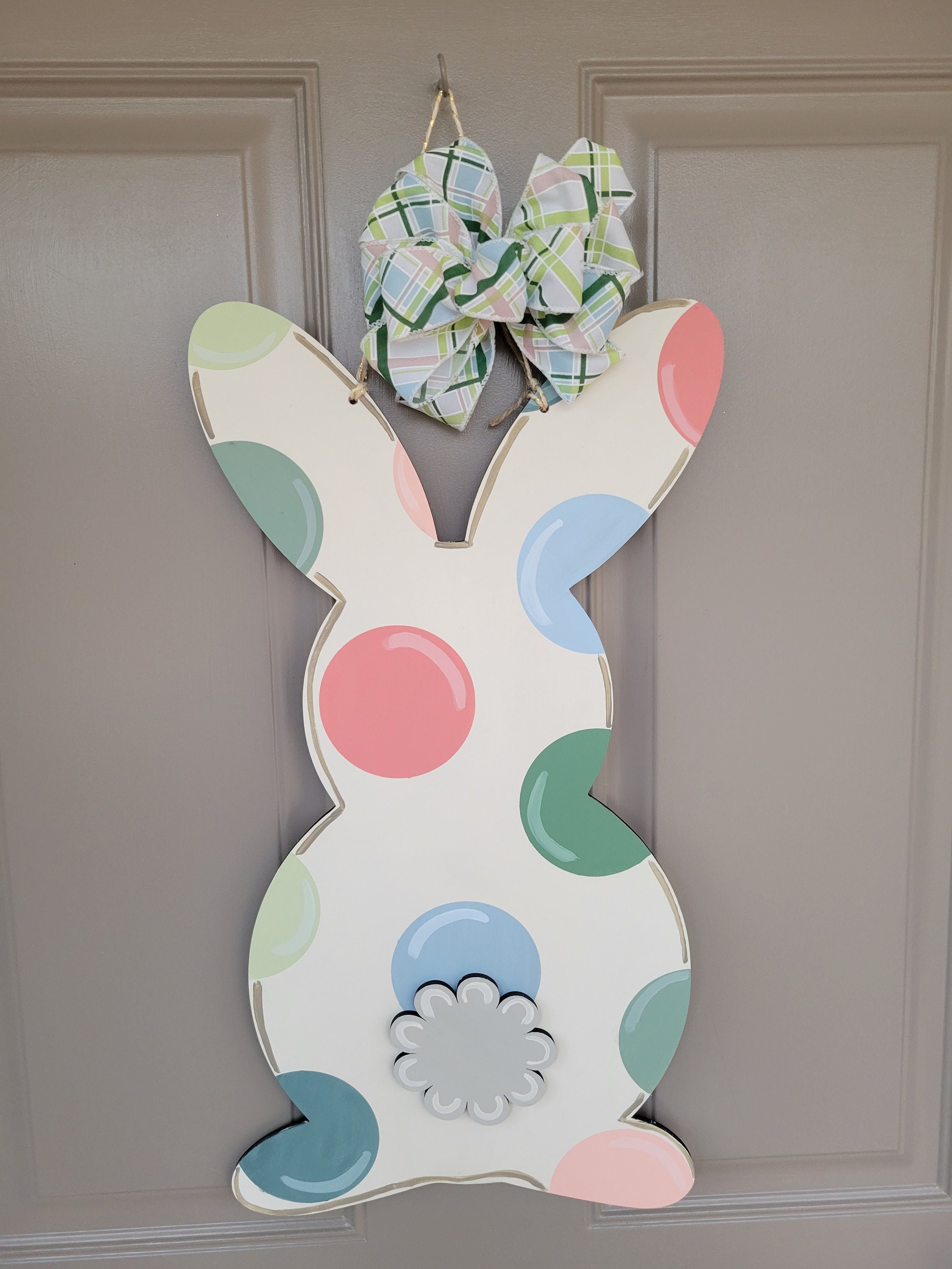 WHEREable Art Lauren Seago Chocolate Easter Bunny Door Hanger