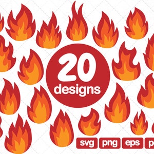 20 Fires Clipart svg, flames svg, flame svg,fire silhouette,fire dxf,fire cricut,campfire svg,camp fire svg,fire clipart,fire png,fire flame