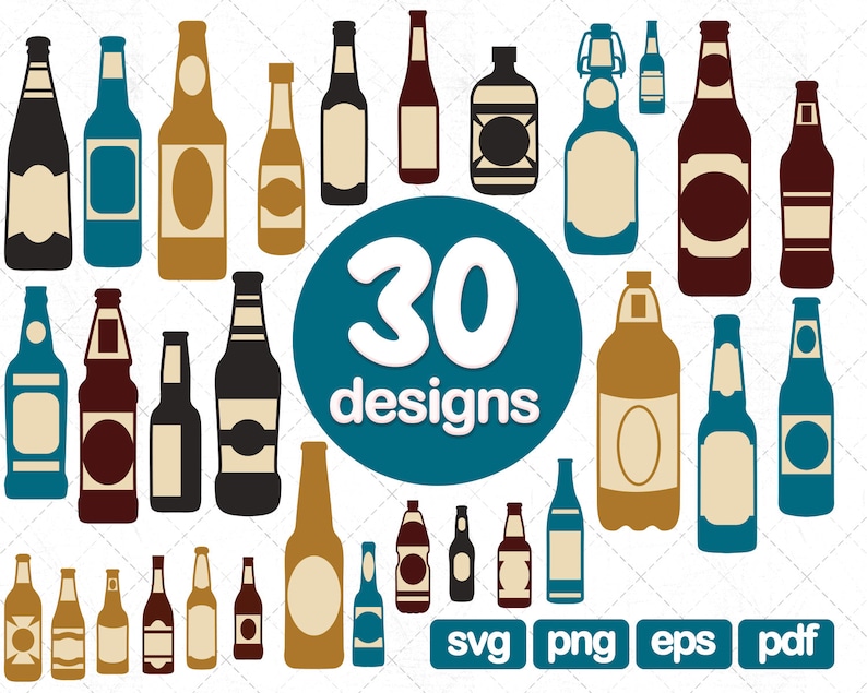 Download Drinks Martini Champagne Whiskey Bottle Cognac Illustrations 30 Alcohol Bottles Clipart Graphic Wine Bottle Svg Beer Bottle Clip Art Art Collectibles
