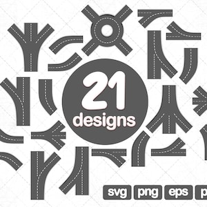 21 Road Clipart SVG Collections