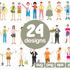 24 Hobbies clipart, People clipart