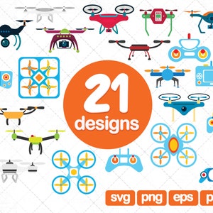21 Droni Clipart SVG Collezioni
