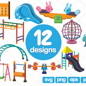 12 Playground Clipart SVG Collections
